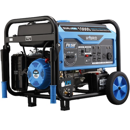 Pulsar 9000 Watt Hybrid Portable Generator, 6.5 gal., Gasoline or Propane PG10000B16